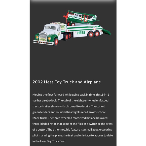 HESS 2002 TRUCK Hess oil Gasoline Toy Truck & Airplane - Picture 2 of 7